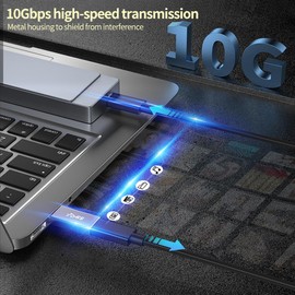 [10Gbps] Adaptador USB 3.2 Gen 2 de Alta Velocidad de un Solo Lado - USB C Hembra a USB A Macho - Desata la Transferencia de Datos de 10 Gbps y la Carga rápida de 60 W para, computadora portátil
