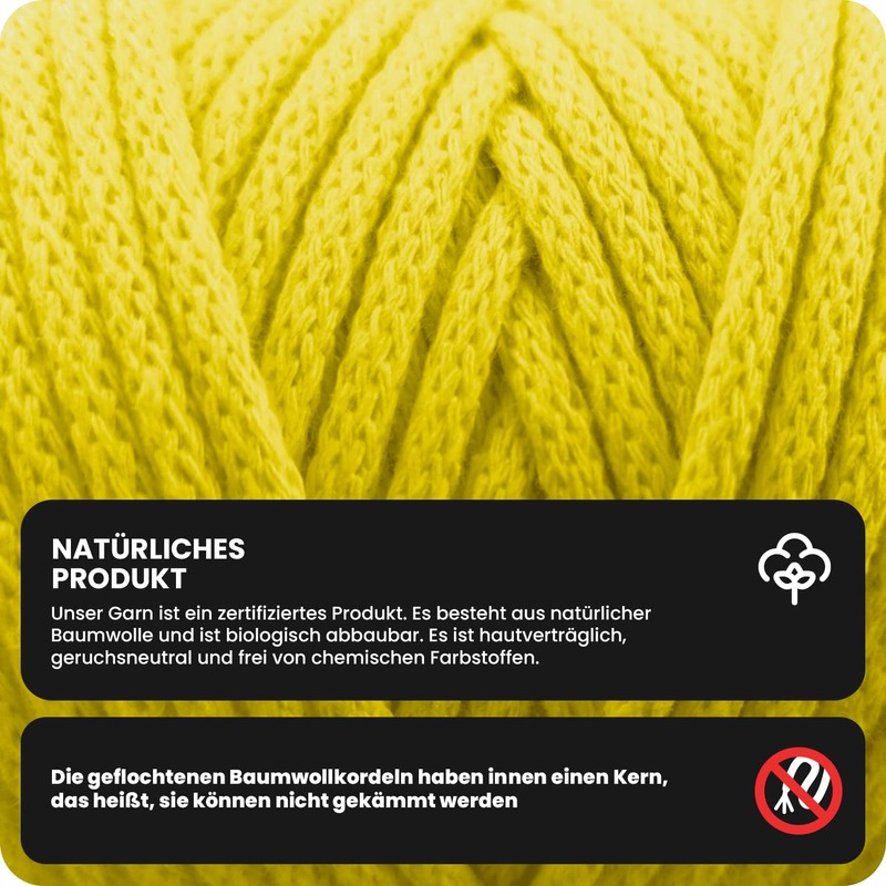 Netuno 1x Macramé Yarn, Fuchsia, 3 mm 100 m Cotton