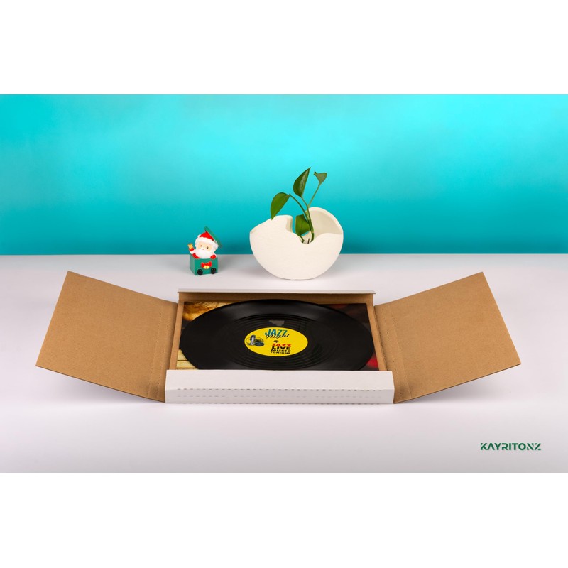 Kayritonz Vinyl Record Shipping Boxes, 12.8"L x 12.8"W x 1"D