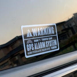 Anti-theft Anti-theft Prank Accident Prevention Security Sticker Sticker GPS WARNING Car Bicycle Bike Waterproof Waterproof (Clear & White, 1 Piece)