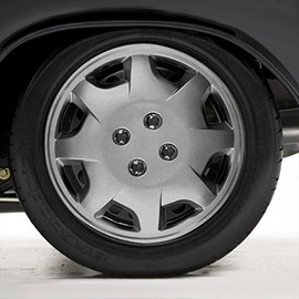 Upgrade Your Auto Set of Four 15' Silver Hubcap Wheel Covers for Honda Accord 1998-2002 (Push-on)