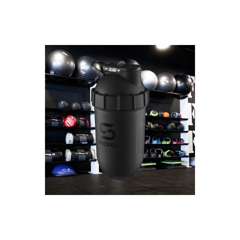 Botella Mezcladora Shaker Shakesphere Original 700ml (Matte Black with black