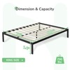 Novilla King Size Bed Frame, Metal Platform Bed Frame, Wood