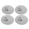 4PCS Stainless Steel PVC D Ring Patch with 11.8in Anchor