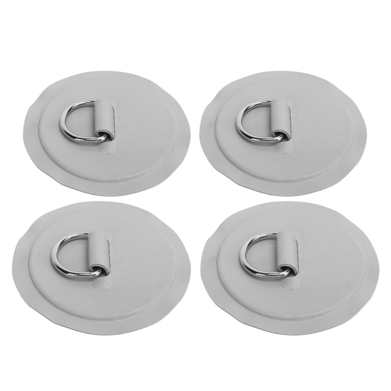 4PCS Stainless Steel PVC D Ring Patch with 11.8in Anchor