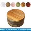 HillSpring Multipurpose Spice Box, Acacia Wood Salt and Pepper Shakers