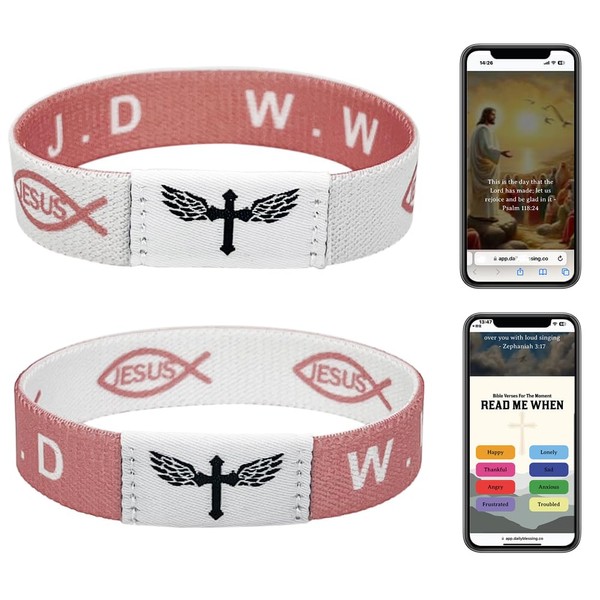 CLZWiiN 1PCS Daily Bible Verse Bracelet - NFC Wearable Elastic