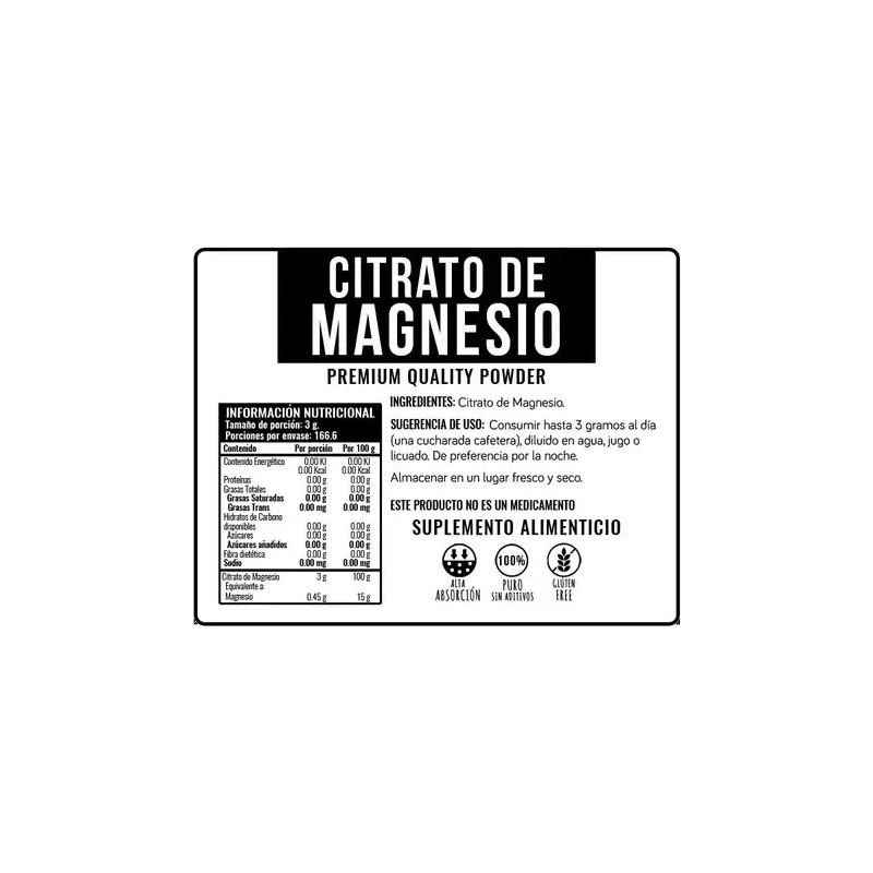 Natsa 500g Citrato De Magnesio + 500g Citrato De Potasio