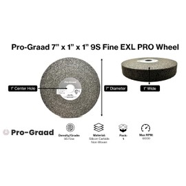 Pro-Graad EXL PRO Convolute Deburring Polishing Wheel - 7" x 1" x 1" 9S Fine Silicon Carbide - Professional Grade - Metal Deburring, Finishing and Polishing Wheel - (1 Pack)