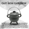 Reusable 4-Inch Cast Iron Cauldron Candle with Lid and Hanging