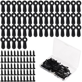 MroMax Frame Turn Button, 0.87 inch Metal Ridged with Screws for Hanging Pictures, Photos, Drawings and Posters, Black 50pcs
