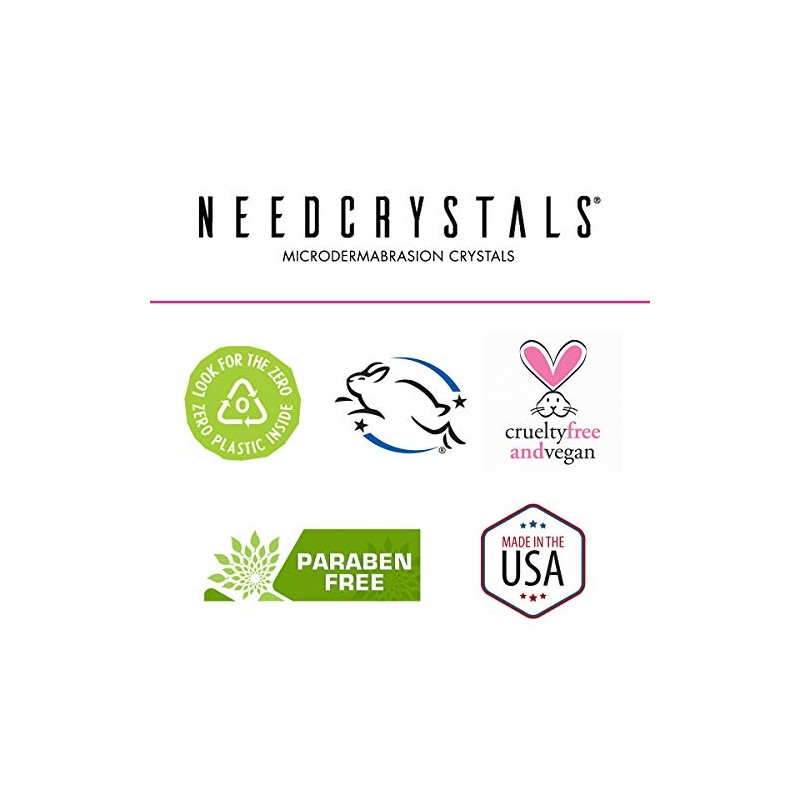 Cristales de microdermoabrasión de NeedCrystals. Exfoliante Facial Natural para Piel