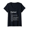 Womens Marisol Name Definition Funny Dictionary V-Neck T-Shirt