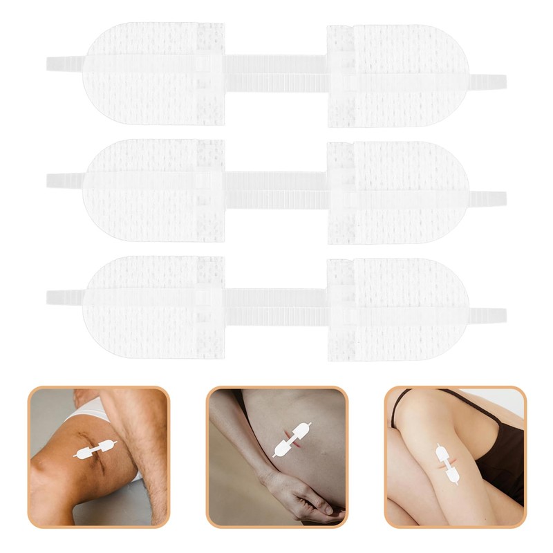Baluue 3pcs Wound Closure Bandage Kit Double-sided Tape for Emergency