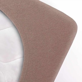 etérea Comfort Jersey Fitted Sheet in Various Sizes and Colours, Soft Fitted Sheet Made from 100% Cotton, Flat Sheet with Approx. 25 cm Base Height and 140 g/m²