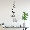 Vinyl Wall Decal Home Library Opened Books Reading Room Stickers
