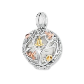 Engelsrufer Lebensbaum Anhänger für Damen 925er-Sterlingsilber Tricolour rosé- und gelbvergoldet 20 mm