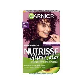Garnier Nutrisse Ultra Color, Permanent Hair Dye, Intense Colour, For All Hair Types, 4.26 Ultra Violet
