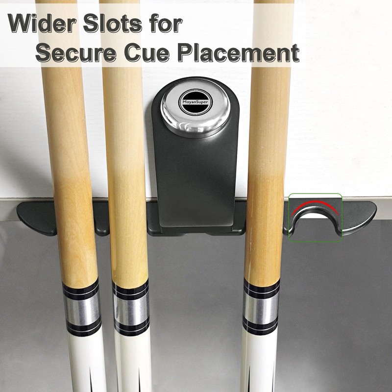 MoyanSuper Portable Pool Stick Holder - 4-Cue Weighted Claw Holder