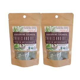 Gwennie on the GO – Seasoning Sachets | Chives and Dill | Certified Organic | Gluten- Free | Resealable Pouch | Seasoning Mix Packets for Salad Dressings, Seafood, & Soups | 2 Pack | 2oz