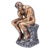HERCHR Statue Bronze The Thinker Man Bronze Sculpture, Deep Contemplation