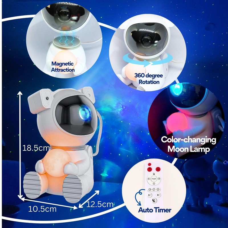 KOSU Astronaut Light Projector, Galaxy Light for Kids Bedroom, Star
