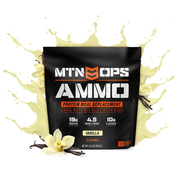 MTN OPS Ammo Protein Meal Replacement Powder - 28 Servings, Vanilla
