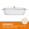 Stoneware Casserole With Lid - Rectangular Pan with Lid -