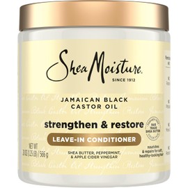 SheaMoisture Leave In Conditioner Conditioner For Hair Jamaican Black Castor Oil To Soften and Detangle Hair 20 oz