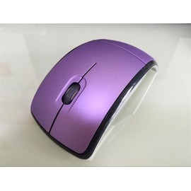 weixingu Foldable Wireless Mouse Mouse for The PC Computer Mouse Foldable Folding Mouse/Mice + USB 2.0 Receiver for PC Laptop-Purple