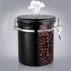 Stainless Steel Sealed Canister Coffee Bean Flour Sugar Container Holder