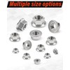 Pack of 25 Flange Nuts M4, Jeboler M4 Nuts Stainless