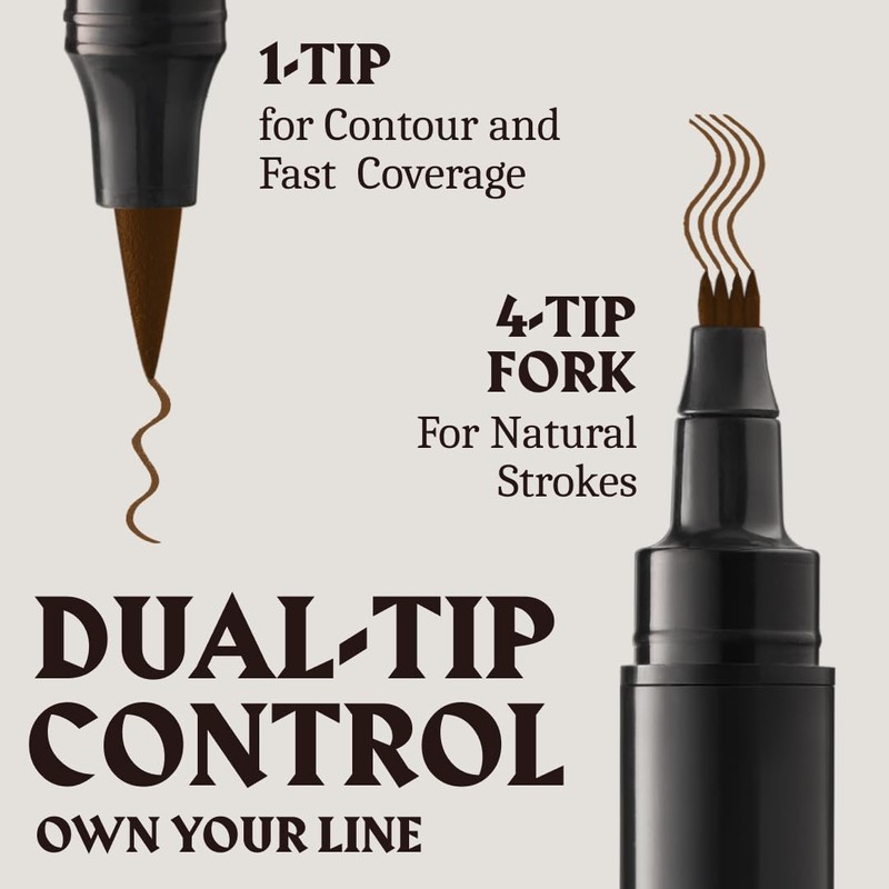 Striking Viking Beard Pencil Filler for Men - Dark Brown,
