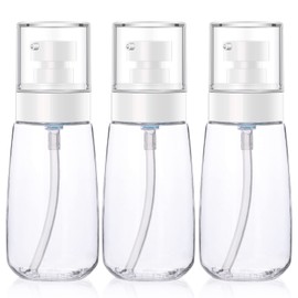 3 Pieces 30ml Dispenser Bottle Set for Essence Shampoo Conditioner, Empty Refillable Pressed Pump Bottle, Cosmetic Container, transparent