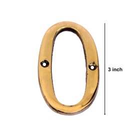 eSplanade - House Hotel Door Name Alphabet Brass Wall Door Sign Letter Alphabet 3" Gold Tone ("A" Alphabet) ("O" Alphabet-3")