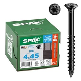SPAX 0467040400453 LIKO 4.0X 45 TG TX 15 A2 Blax, Black