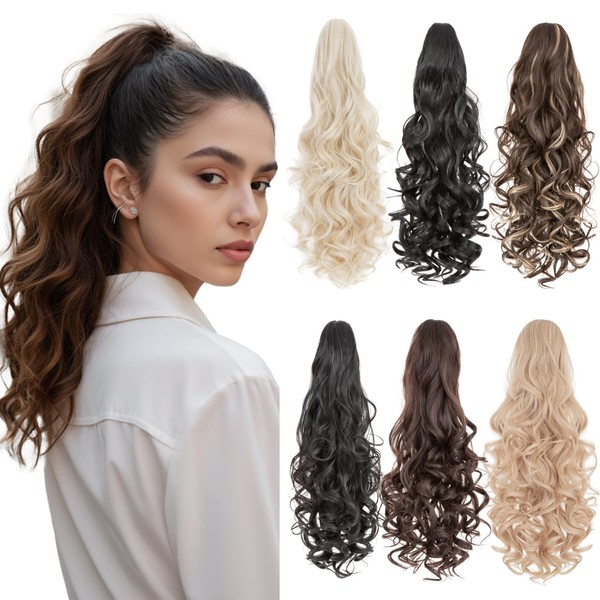 Benehair Claw Clip in Ponytail Hair Extensions 24 Inches Long