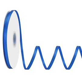 Loomjoyz Double Face Royal Blue Satin Ribbon 1/4 inch 100 Yard Satin Ribbon Craft Fabric Ribbon for Gift Wrapping Bouquet Wedding Party Decorations