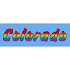 CafePress Rainbow Colorado Text Sticker (Bumper 50 pk)