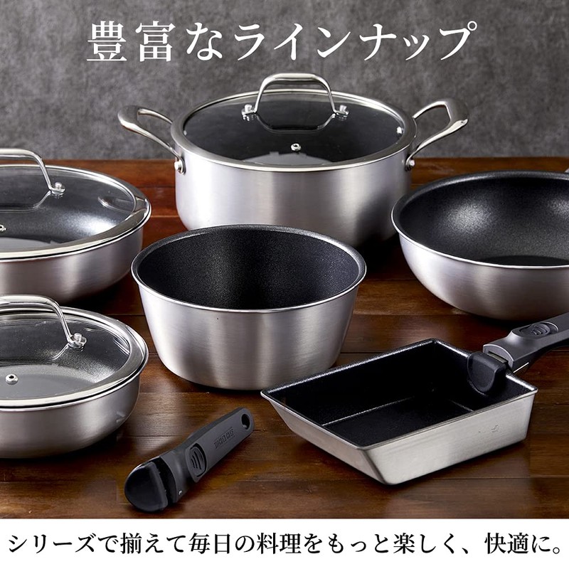 アイリスオーヤマ 蓋 ステンレスガラスふた 24cm PDG-SG24 ダイヤモンドグレイス シルバー