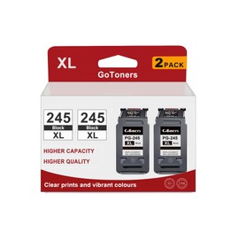 GoToners 245XL Black Ink Cartridges Compatible for Canon 245 XL Ink Cartridges PG-245XL for Pixma TR4520 MG2522 MX492 MX490 TR4500 Printer (2 Black, High Yield)
