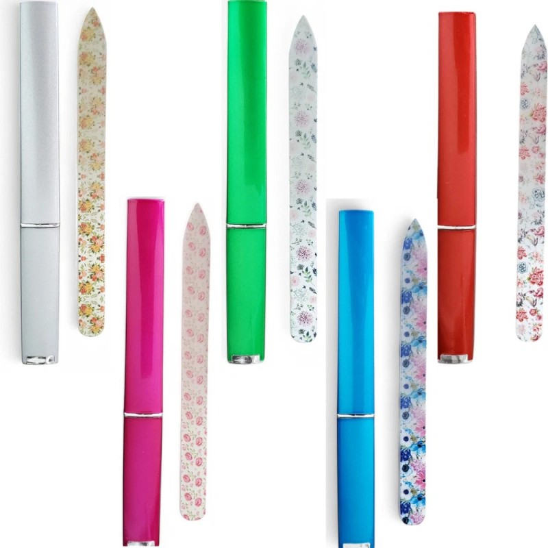 PayDirtCo Full Bloom 5-Pack Glass Nail Files Set with Cases