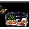 CiCixixi Transparent Acrylic Terrarium, 360° View, for Reptiles and Insects,