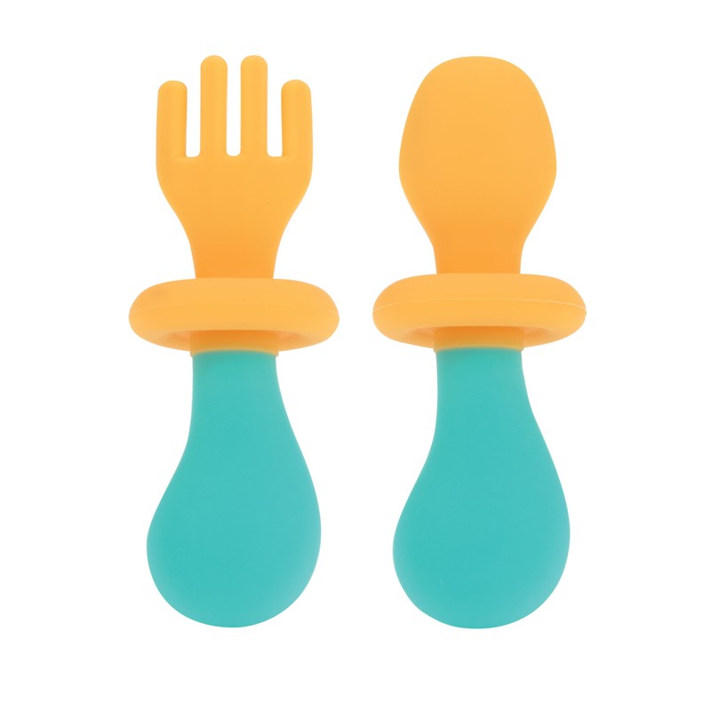 Nuby First Fork and Spoon Set - Utensils with Safety