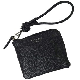 Cross Marberry R74 L-Shaped Zipper Mini Wallet, Thin, Synthetic Leather, Simple, Slim, Cute, Compact, Thin Wallet, For Work or School Commutes, grain black