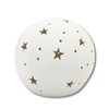 Ceramic LED Ball with Stars White 18 x 16 cm