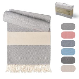 MyStilo® Beach Towel Sauna Towel XXL - Thick, Soft Bath Towel 100 x 200 cm, Quick-Drying - Premium Hammam Towel, Towel for Men, Women, Yoga and Fitness with Diamond Pattern (Silver Grey)