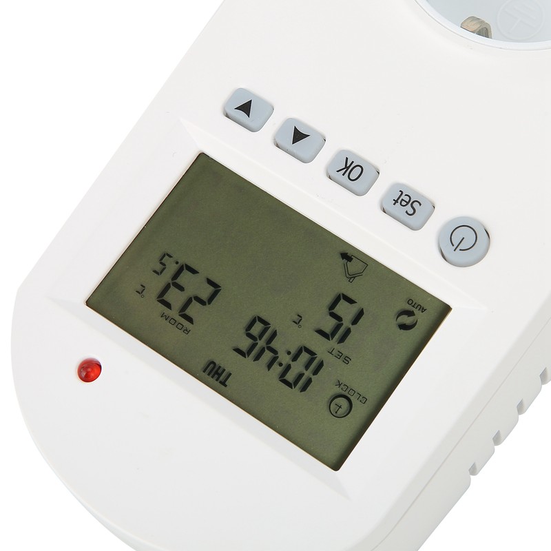 16A Plug‑in Thermostat Programmable Electric Heating Temperature Controller