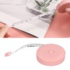 Buachois Retractable Soft Measuring Tape, 1.5m Pink, Push Button Lock,