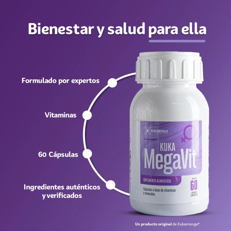 Megavit Multivitaminico De Mujer 60 Cps Vitaminas Mujer Sin Sabor